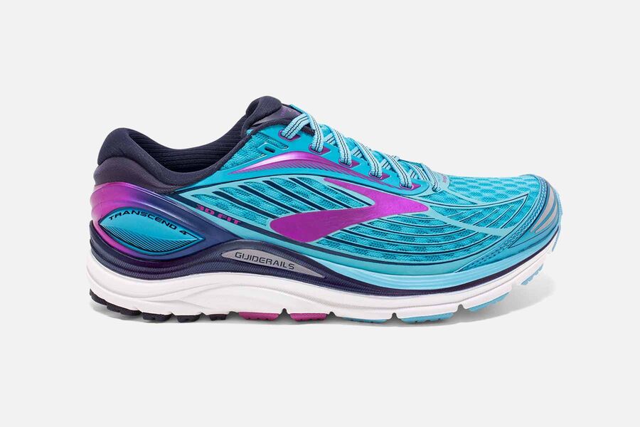 Tenis Corrida Brooks Transcend 4 Feminino Brasil - Azuis 2154306-KV